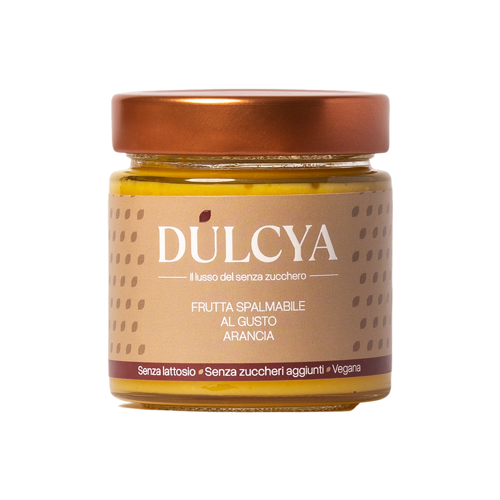 Orange-flavoured fruit spread with natural sweeteners